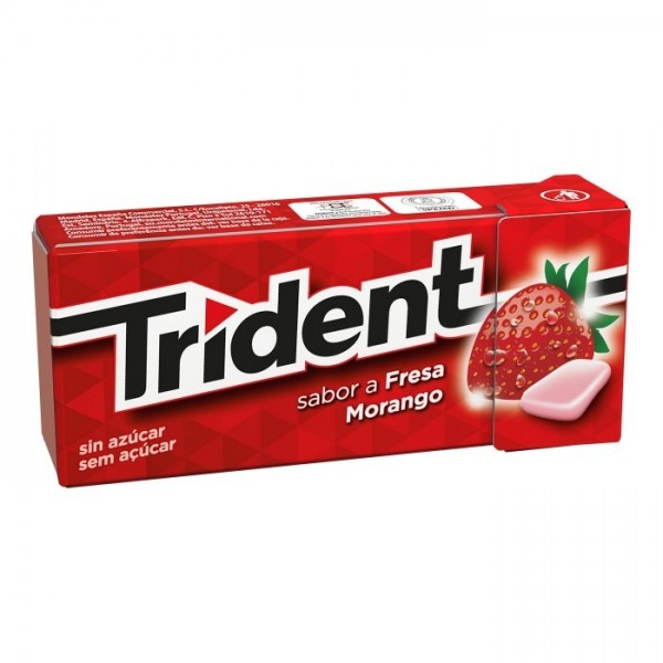 Trident Chicle Fresa Sin Azucar 14gr