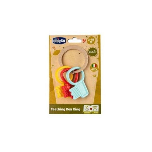 Chicco Mordedor Llavero Eco+ para Bebé 3-18 Meses