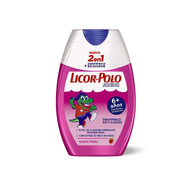 Licor del polo higiene bucal junior 2en1,  75ml