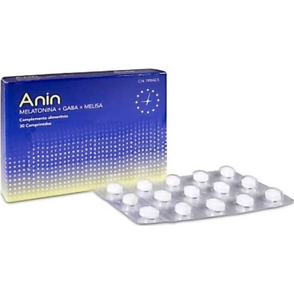 Anin Melatonina + Gaba+ Melisa 30 Comprimidos