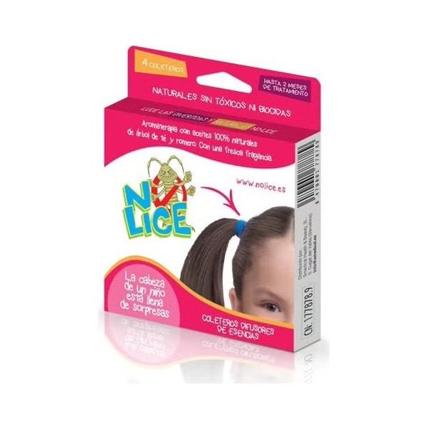 No Lice Coletero Anti-Piojos Negro/Marron 4Ud.