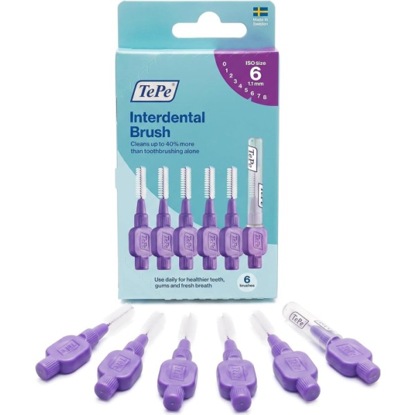 TePe Cepillo Interdental Original ISO 6 Morado 1,1 mm 6 Unidades
